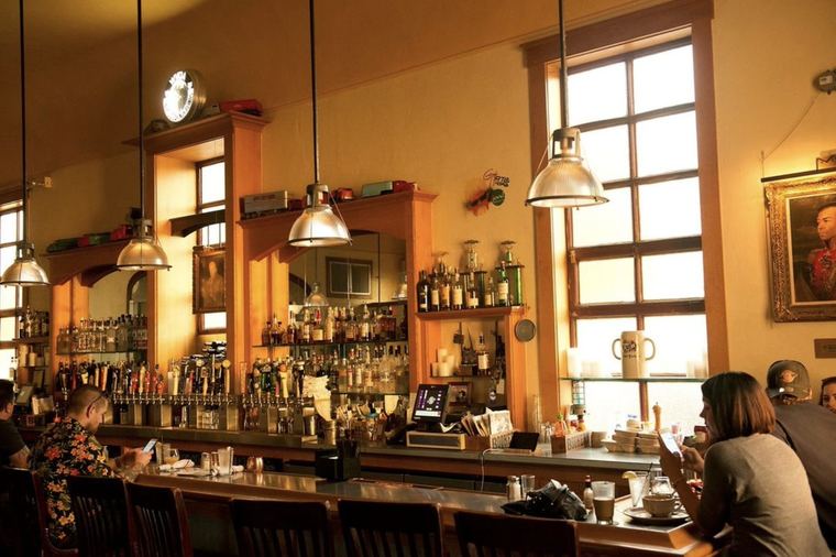 The back bar