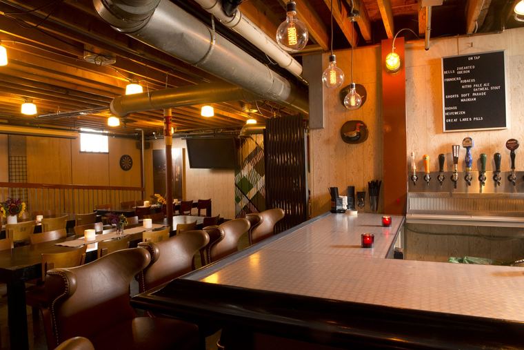 The room from the bar end